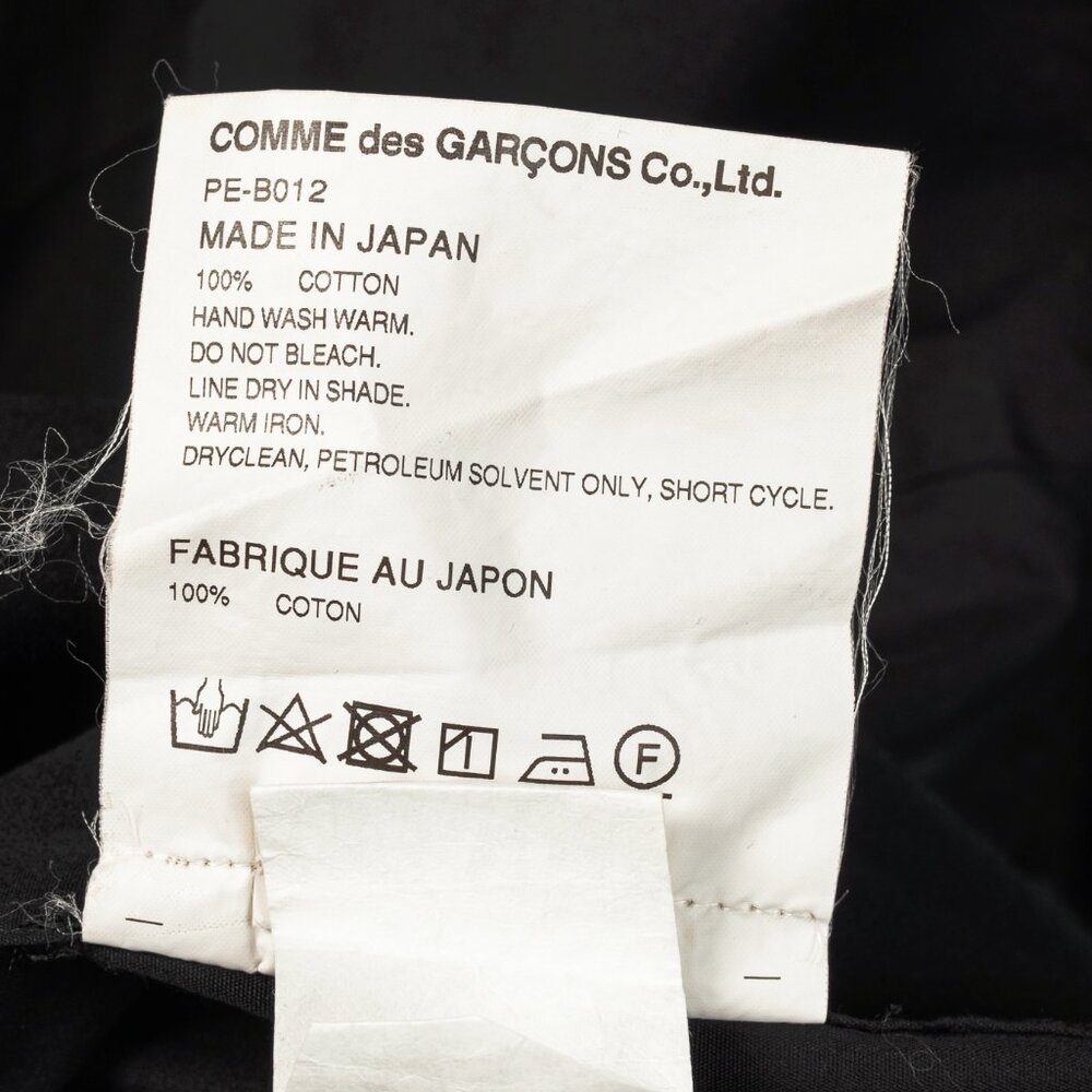 Comme des Garcons Homme Plus Black Cotton-Poplin Diagonal-Panel Buttoned Shirt - Picture 11 of 11